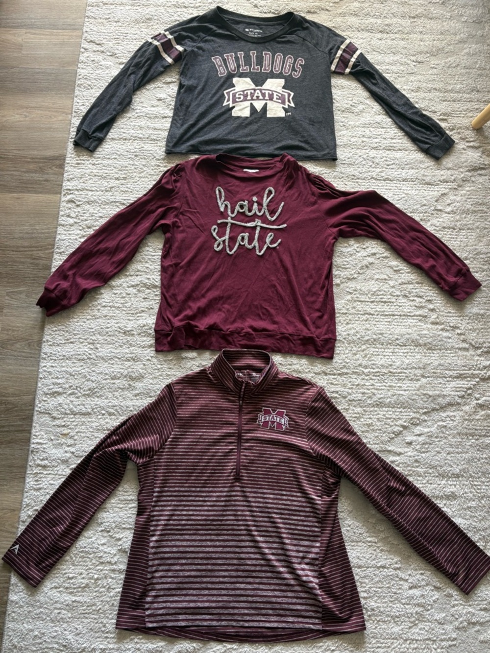 Mississippi State 'Hail State' Long Sleeve Tops Size XL - Picture 1 of 7